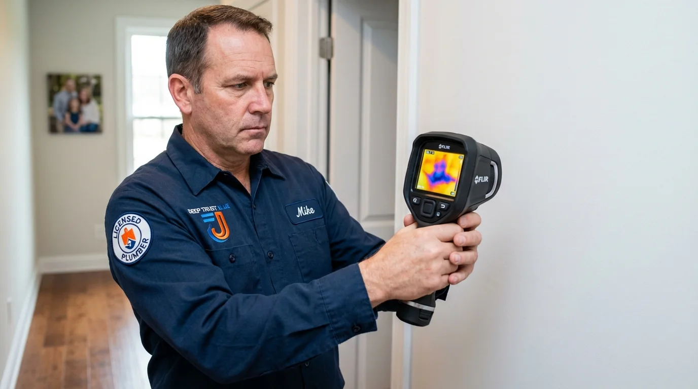 Thermal imaging leak detection by Johns Plumbing LLC in Roxboro
